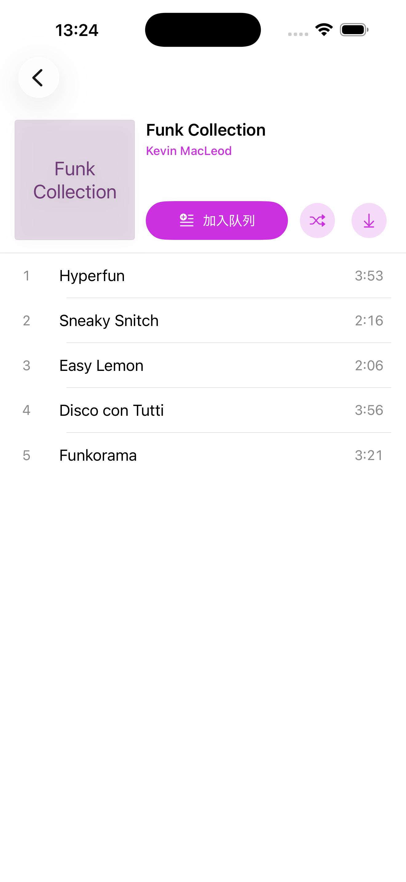 MusicTidy iOS screenshot